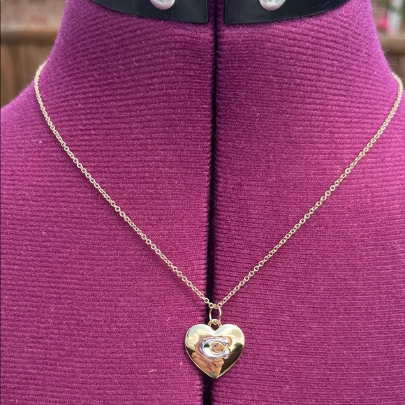 Coach Jewelry - Coach Gold Heart Pendant Necklace